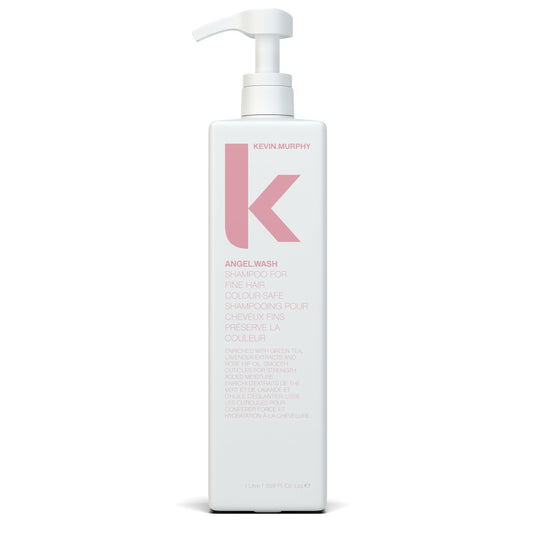 KEVIN.MURPHY ANGEL.WASH - Restorative Shampoo - For Fine Coloured Hair - Colour-Safe Shampoo - With Vitamins & Antioxidants - Sulphate & Paraben Free - 1 L / 33.8 fl oz