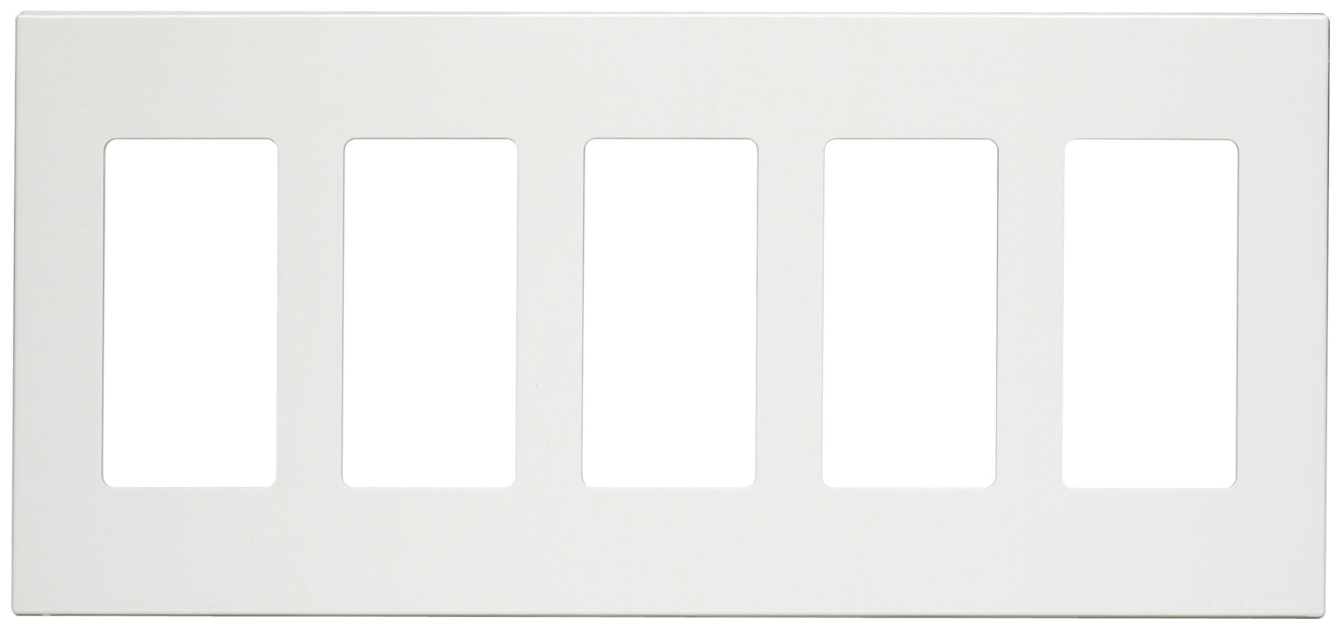 Leviton 80321-SW Decora Wall Plate 5-Gang White