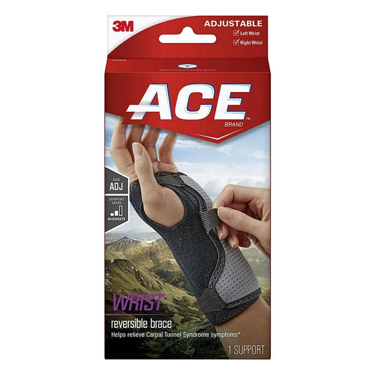 Ace Splint Wrist Brace Reversible One Size Adjustable, 1 each by Ace (Pack of 3)