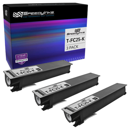 Speedy Inks Compatible Toner Cartridge Replacement for Toshiba TFC25K (Black, 3-Pack)