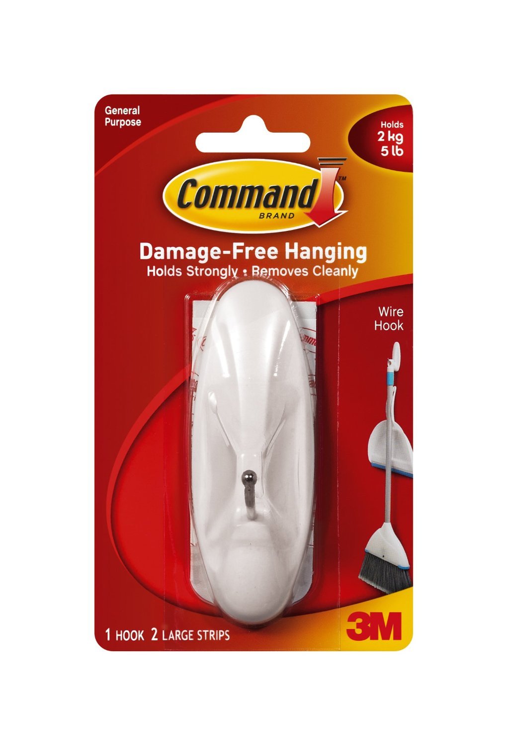 3M Command Large Wire Hook 2 Pack