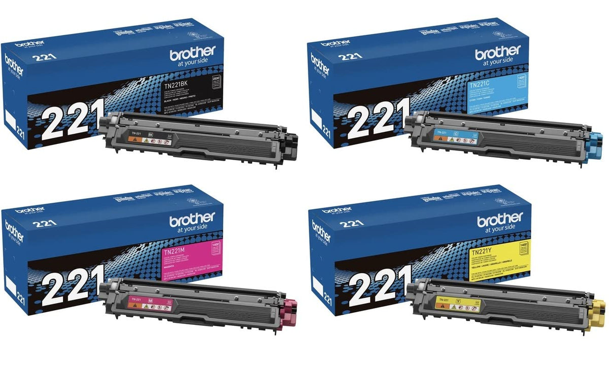 Brother TN-221 Toner Cartridge Set 4-Pack