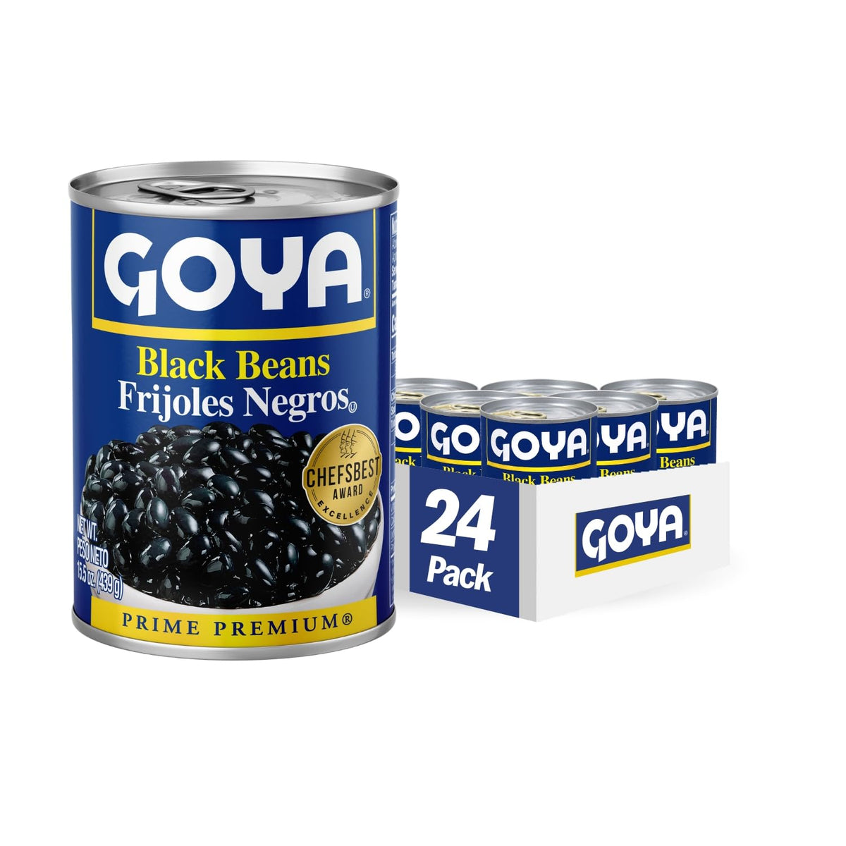 Goya Black Beans 15.5 oz Pack of 24