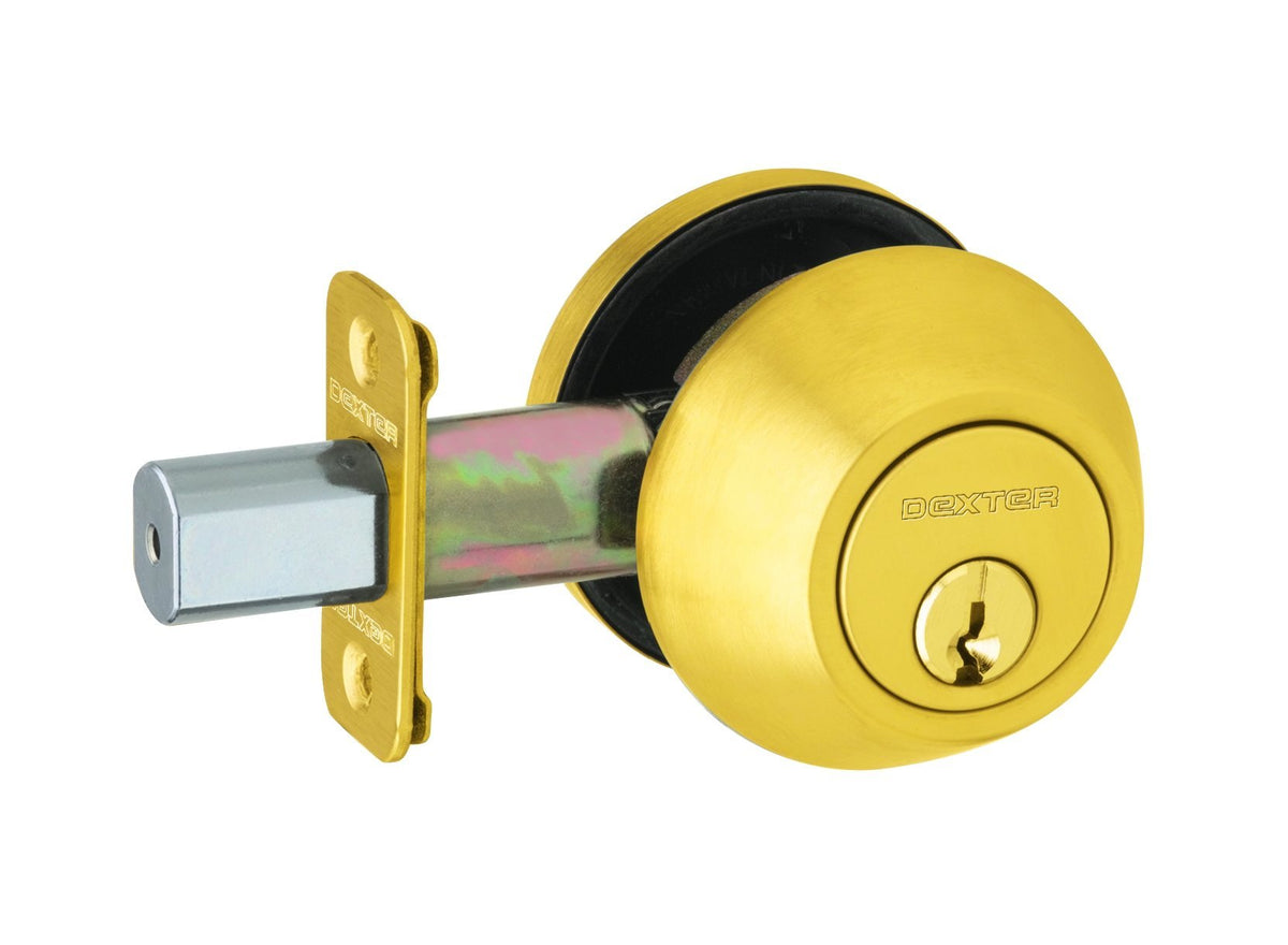 Schlage J Series Single Cylinder Deadbolt JD60605.048003 Bright Brass