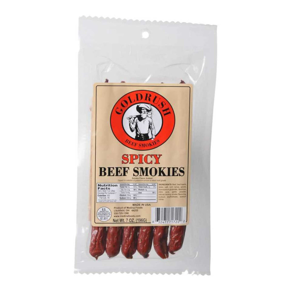 Goldrush Spicy Beef Sticks 7 oz