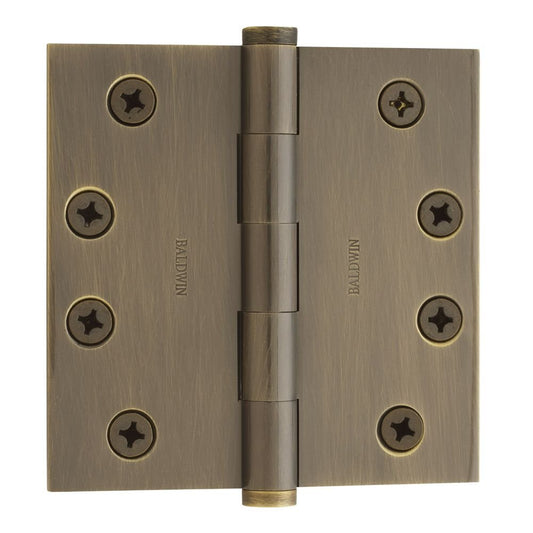 Baldwin 1040050I Square Mortise Hinge Antique Brass