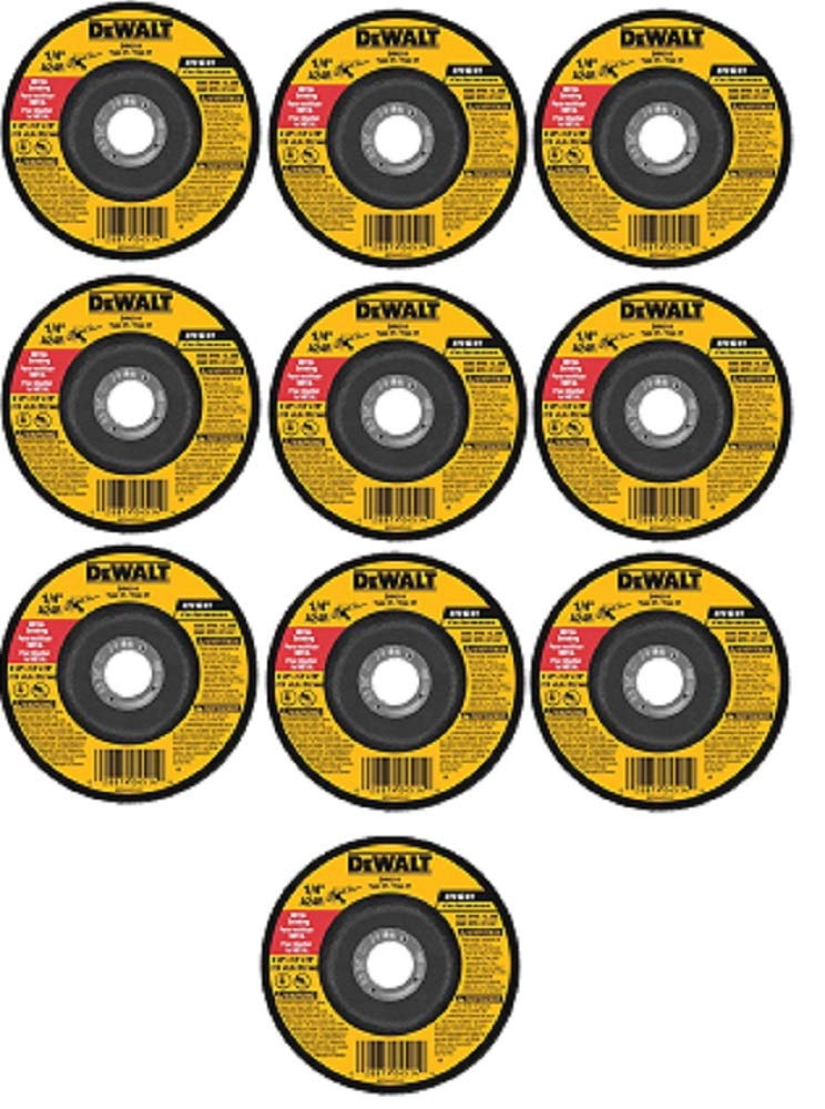 DEWALT DW4514B5 Metal Grinding Wheel 4-1/2" x 1/4" x 7/8" 10-Pack