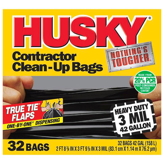 Poly-America 42 Gal Contractor Trash Bags 32-Count