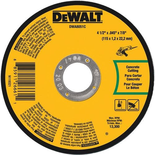 DEWALT DWA8051C Masonry Cut-Off Wheel 4-1/2 x .045 x 7/8 in