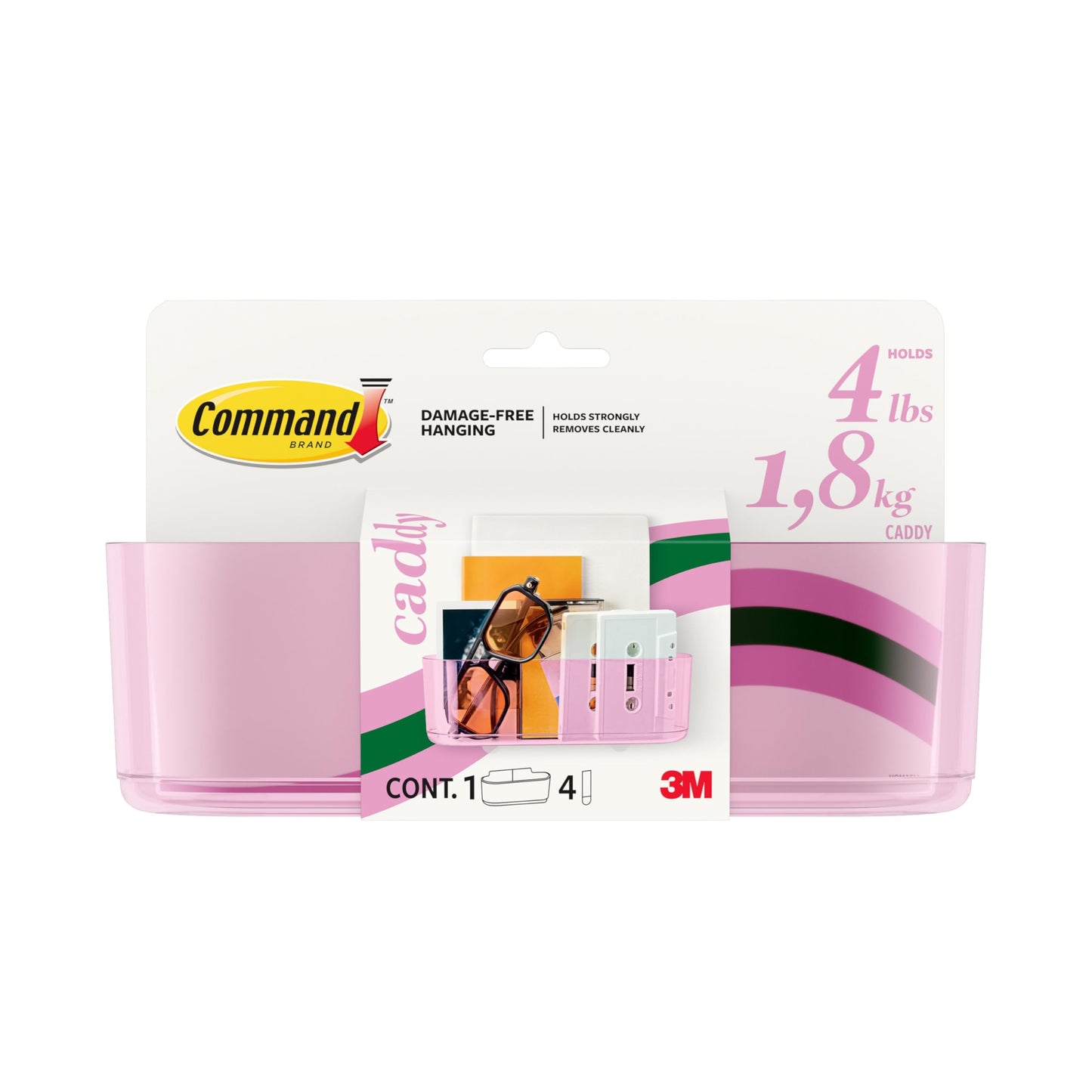 3M Command Clear Caddy HOM15L Lilac Lemonade