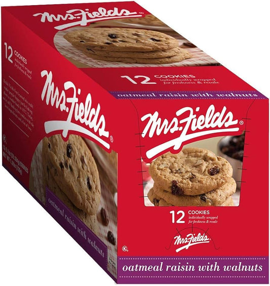 Mrs. Fields Oatmeal Raisin Walnut Cookies 2.1oz 12ct