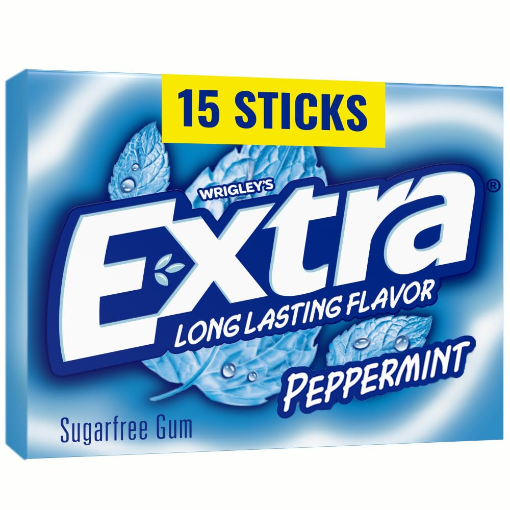 Extra Peppermint Sugar Free Gum 15 Stick 12/10ct