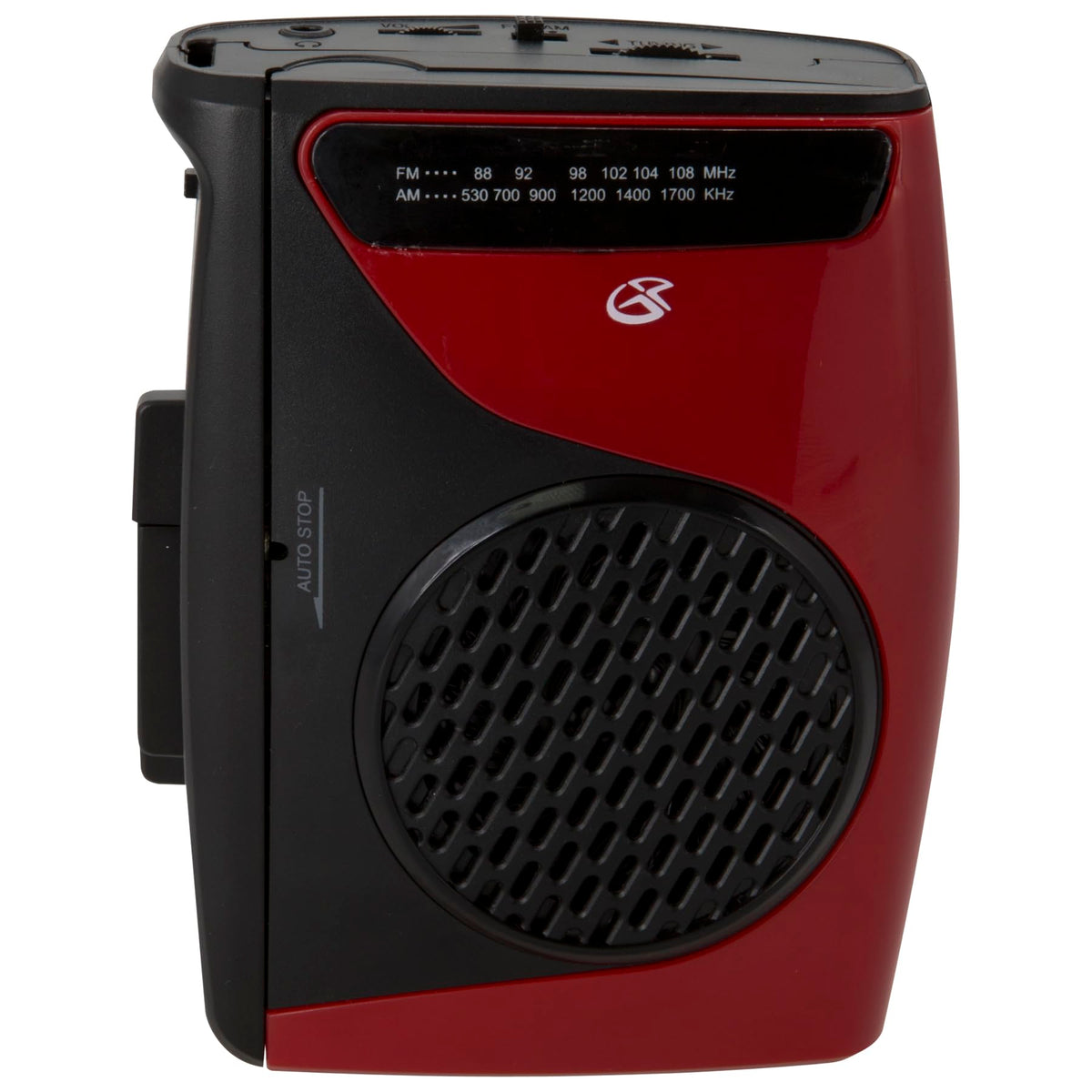 GPX CAS337B Portable Cassette Player Red/Black