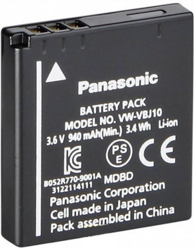 Panasonic VW-VBJ10 Lithium-ion Battery Pack for Camcorders - 3.6V, 1000mAh