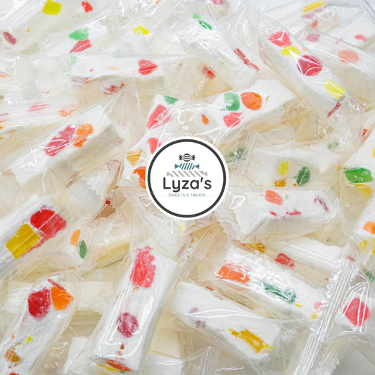 2.2 LB Italian Jujube Nougat Candies - Original - Soft & Chewy With Fruity Jelly Beans - Bulk Bags By Lyza's Sweets & Treats