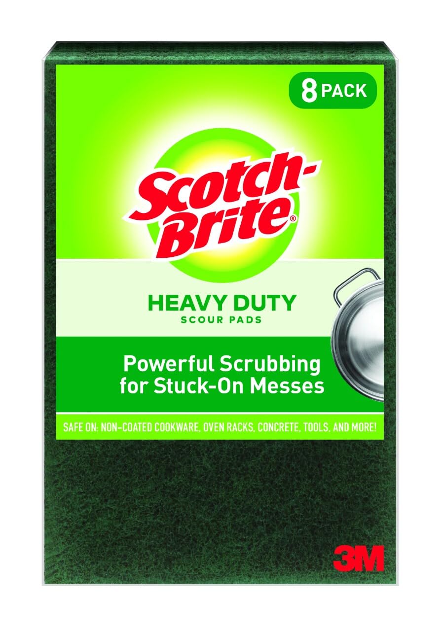 3M Scotch-Brite Heavy Duty Scouring Pad 8 Pack
