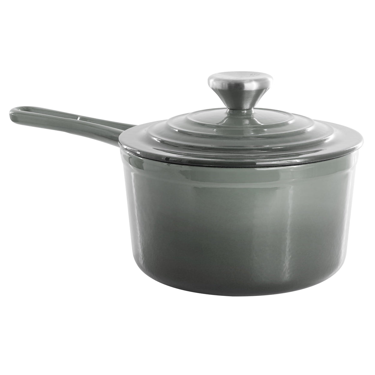MegaChef 2 Quart Enameled Cast Iron Sauce Pan