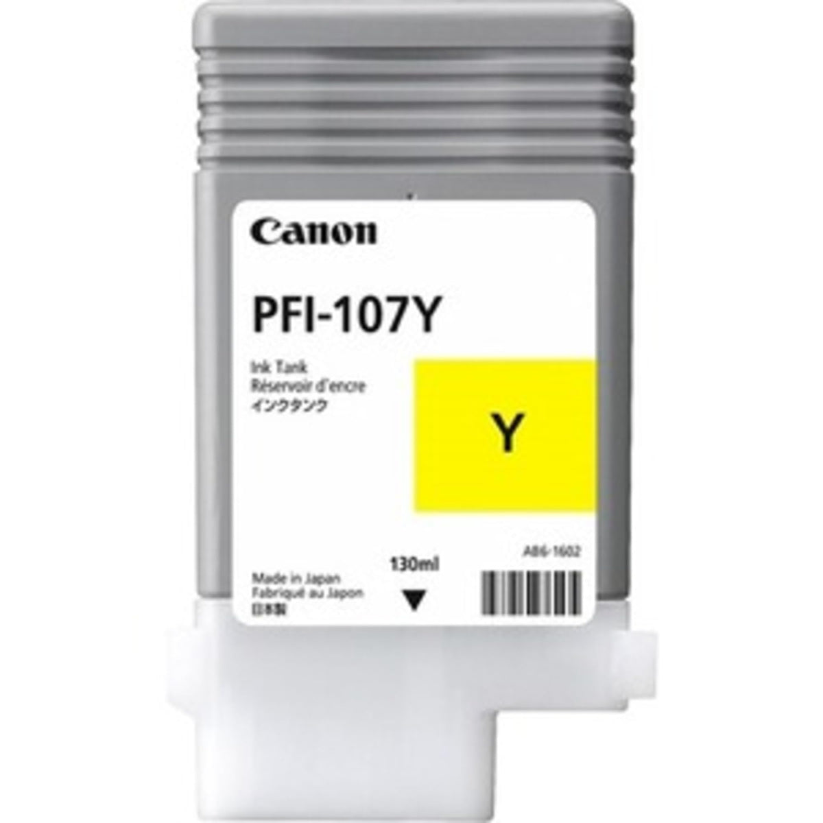 Canon PFI-107Y 130ml Ink Tank for iPF680/685/780/785, Yellow