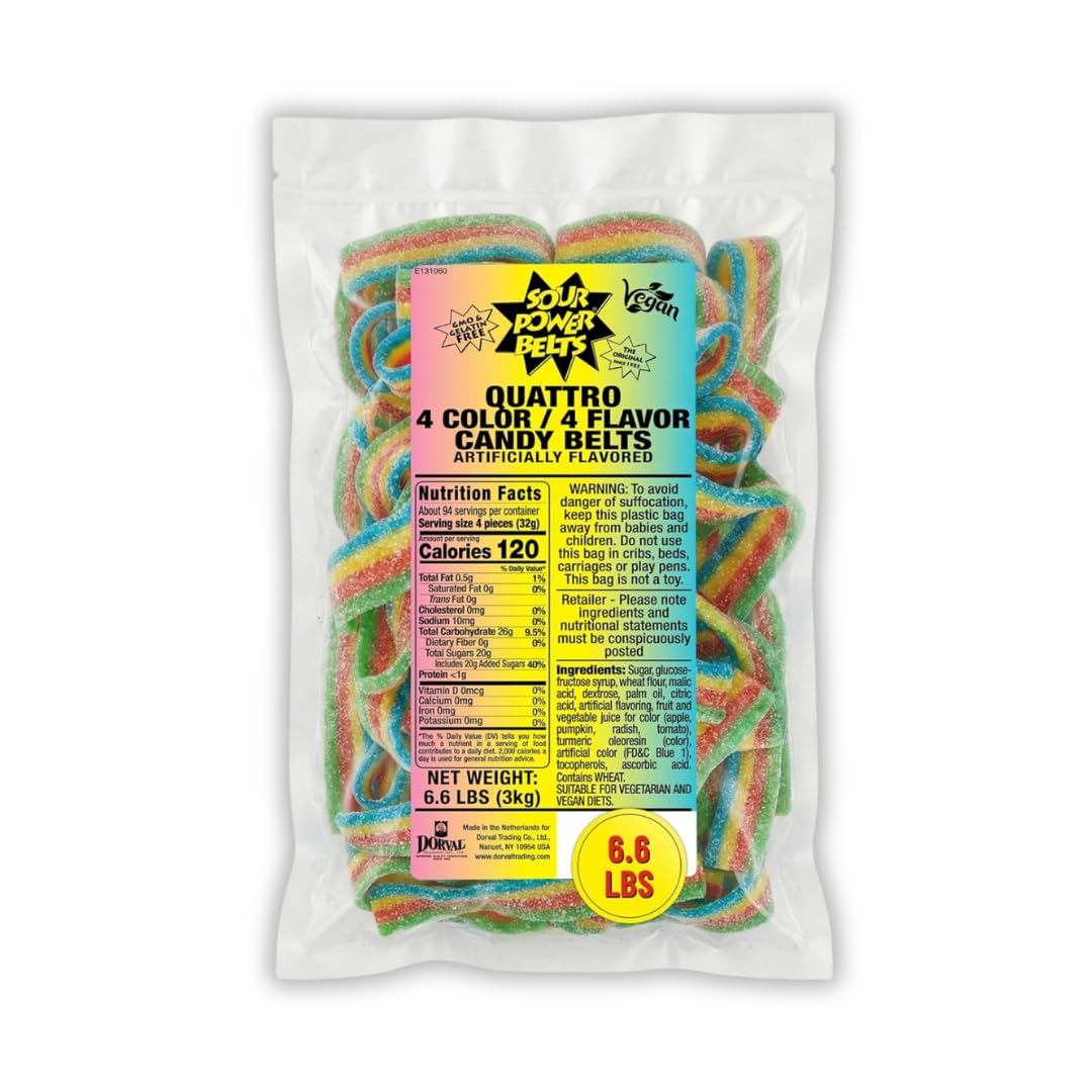 Sour Power Quattro Candy Belts 6.6 lb
