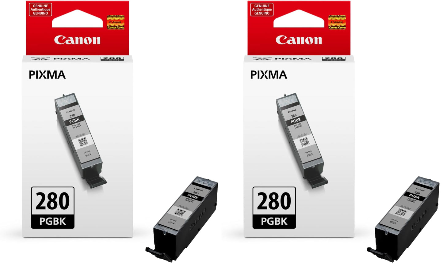 Canon PGI-280 Genuine Pigment Black Ink Tank, Compatible with TR8520, TS9120,TS8120, TS6120, TS9521C/a, TS9520/a, TS8220, TS6220, TS8320, TS6320, TS702/a, and TR8620/a Series Printers (Pack of 2)