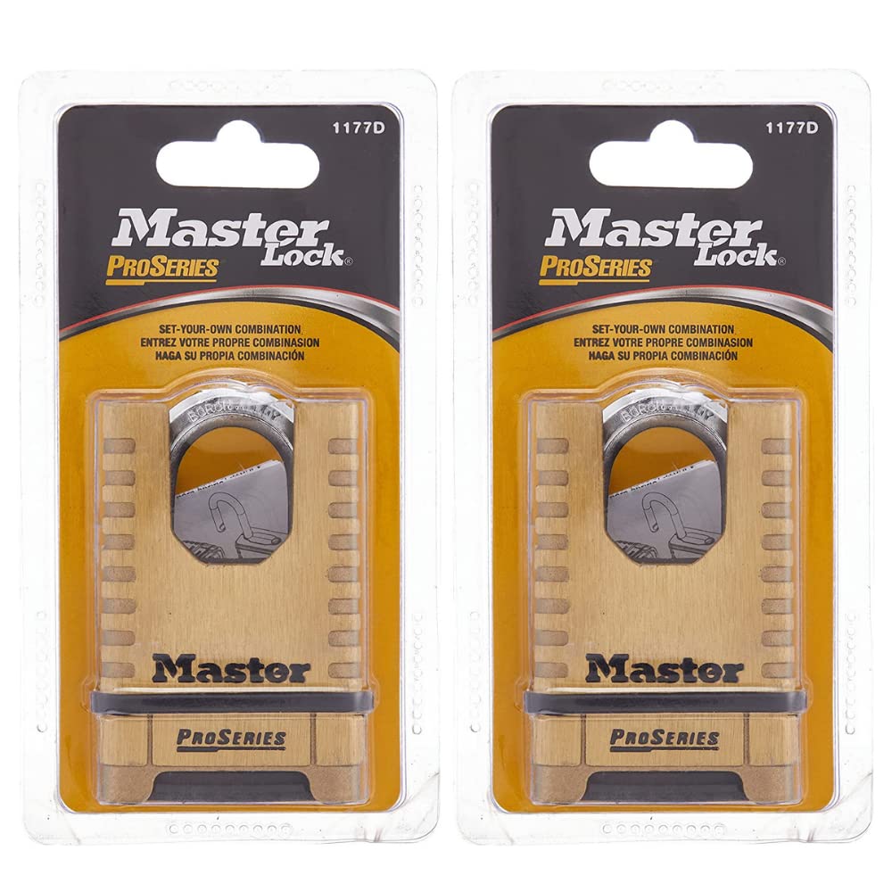 Master Lock ProSeries 1177D Brass Padlock 2-Pack 2-1/4in