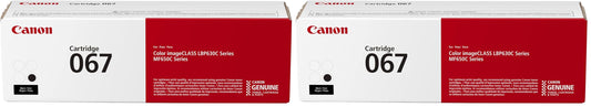 Canon Genuine 067 Black Toner Cartridge Compatible with LBP633Cdw,LBP632Cdw,MF652Cdw,MF653Cdw,MF654Cdw,MF656Cdw,(Pack of 2)