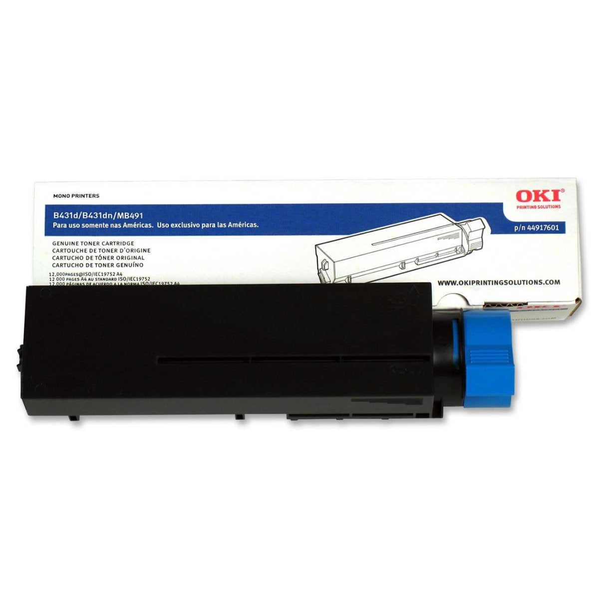 OKI TONER, 12K YIELD, MB491/B431