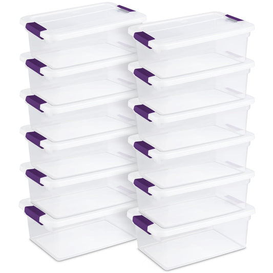 Sterilite 15 Qt ClearView Latch Storage Box Pack of 12