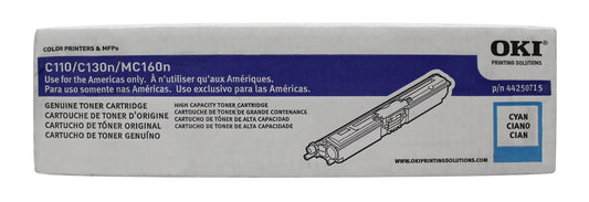 OKIDATA 44250715 Toner Cartridge Cyan High Capacity