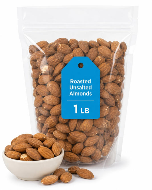 Wricley Roasted Unsalted Almonds 1 lb