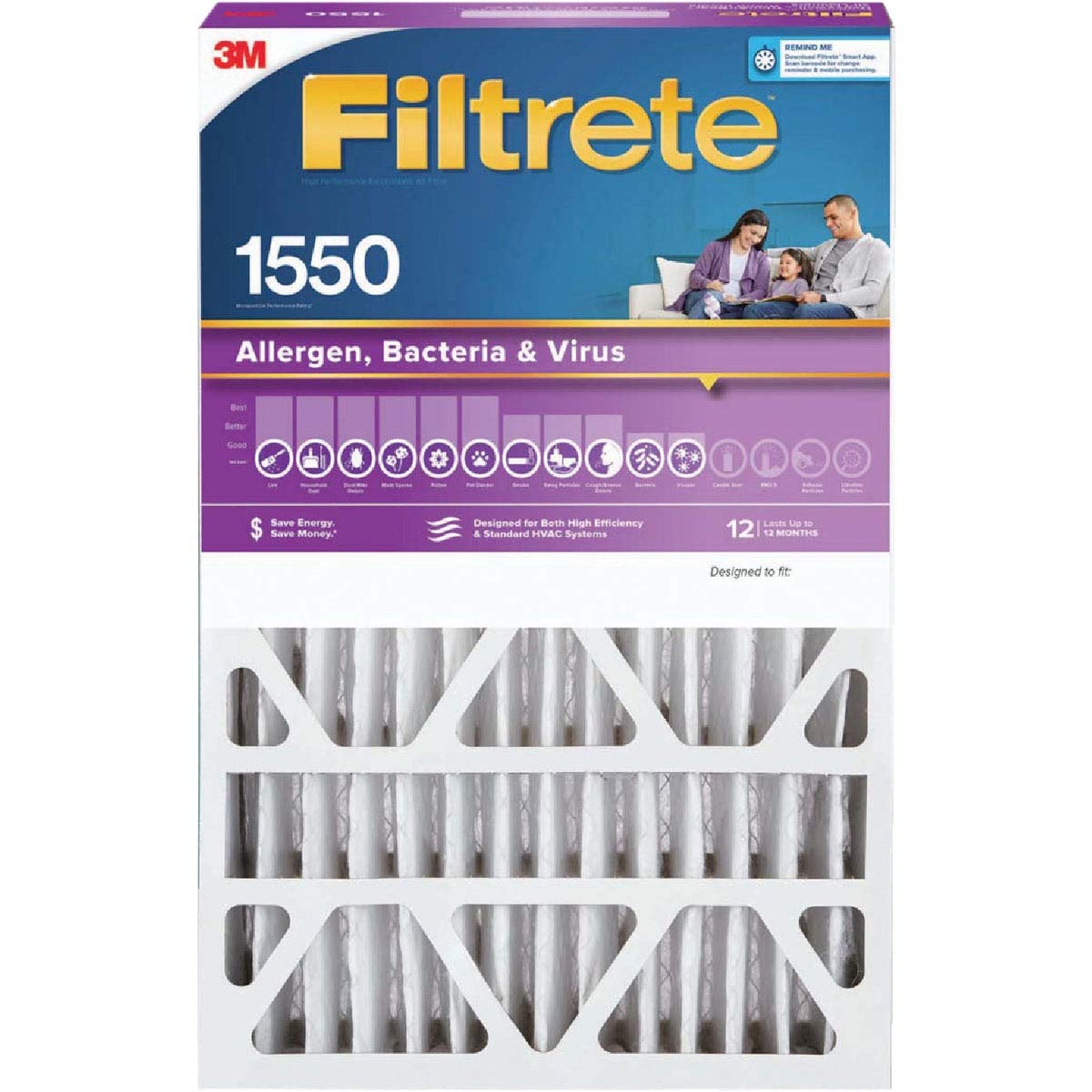 3M Deep Pleat Ultra Allergen Filter 16x25x4
