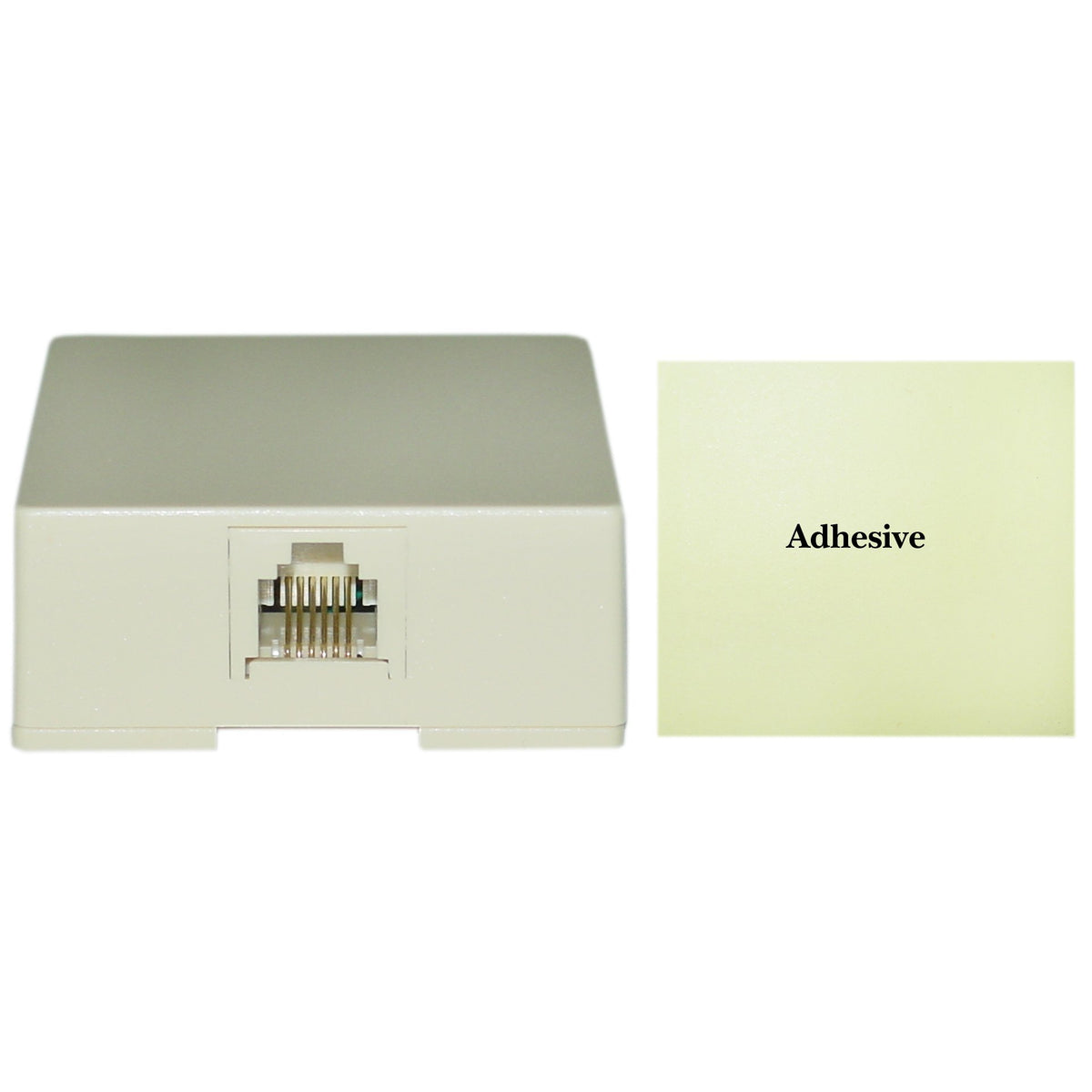 CableWholesale Surface Mount Jack RJ11/RJ12 6P6C Ivory