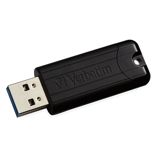 Verbatim Pinstripe 64GB USB 3.2 Gen 1 Flash Drive - Black