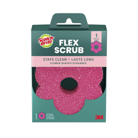 3M Scotch-Brite Flex Scrub Pink Non-Scratch Sponge 1ct