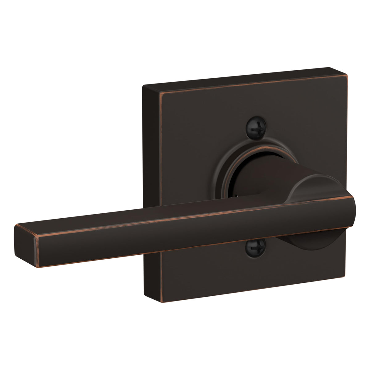 Schlage Latitude Lever F170 LAT 716 COL Aged Bronze