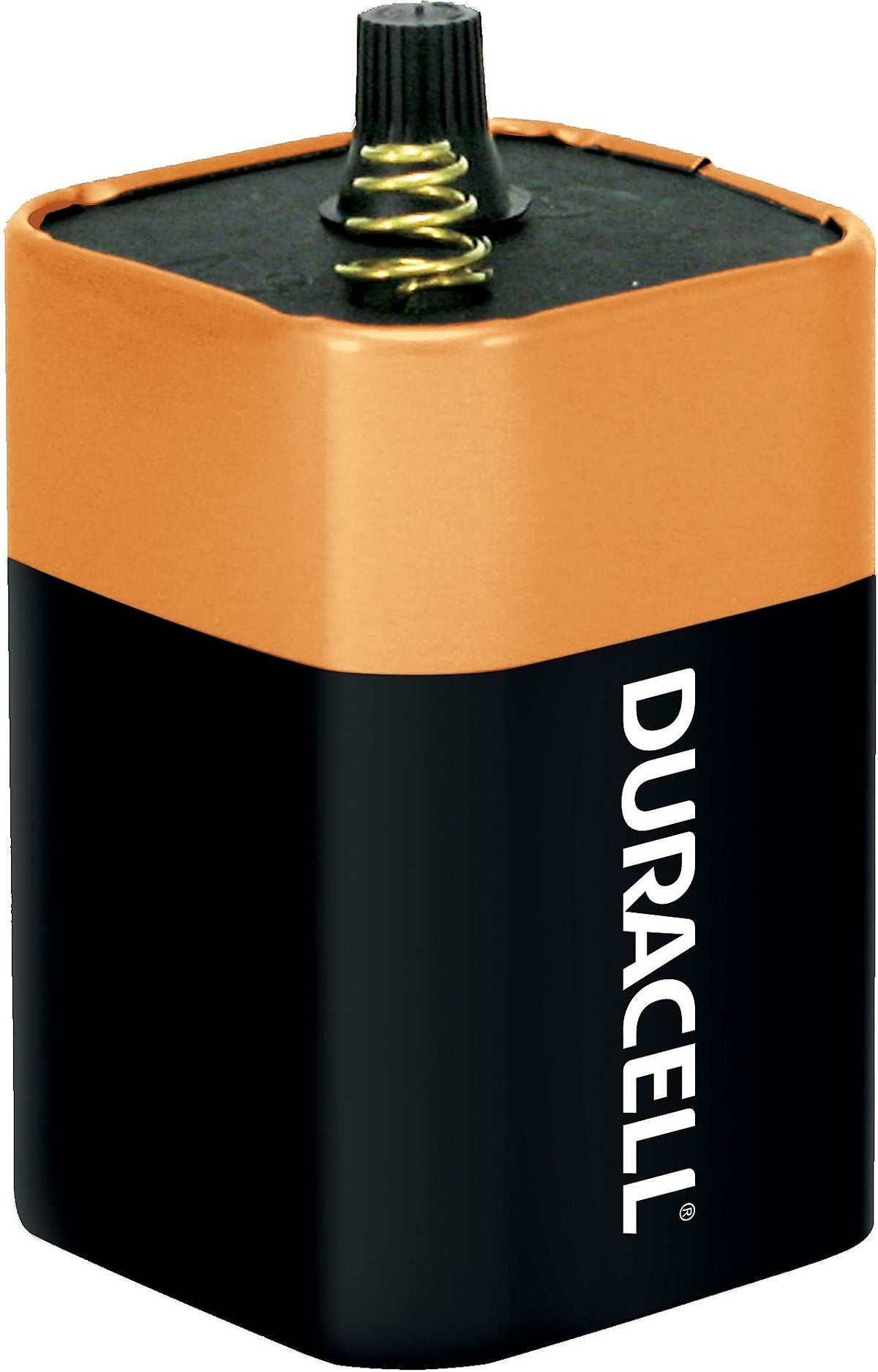 DURACELL Coppertop 6V 908 Alkaline Lantern Battery with Spring Terminals, 1 Count Pack, 6-Volt Battery with Long-Lasting Power for Household and Office Devices (Pack of 2)