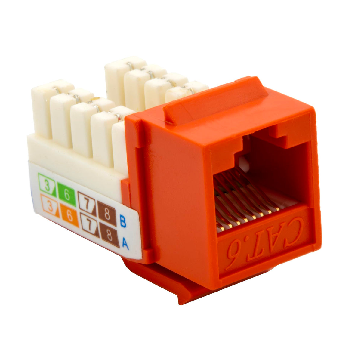 CableWholesale Slimline Cat6 Keystone Jack Orange