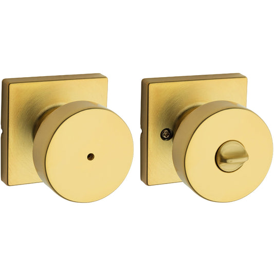 Kwikset Pismo Privacy Door Knob Satin Brass