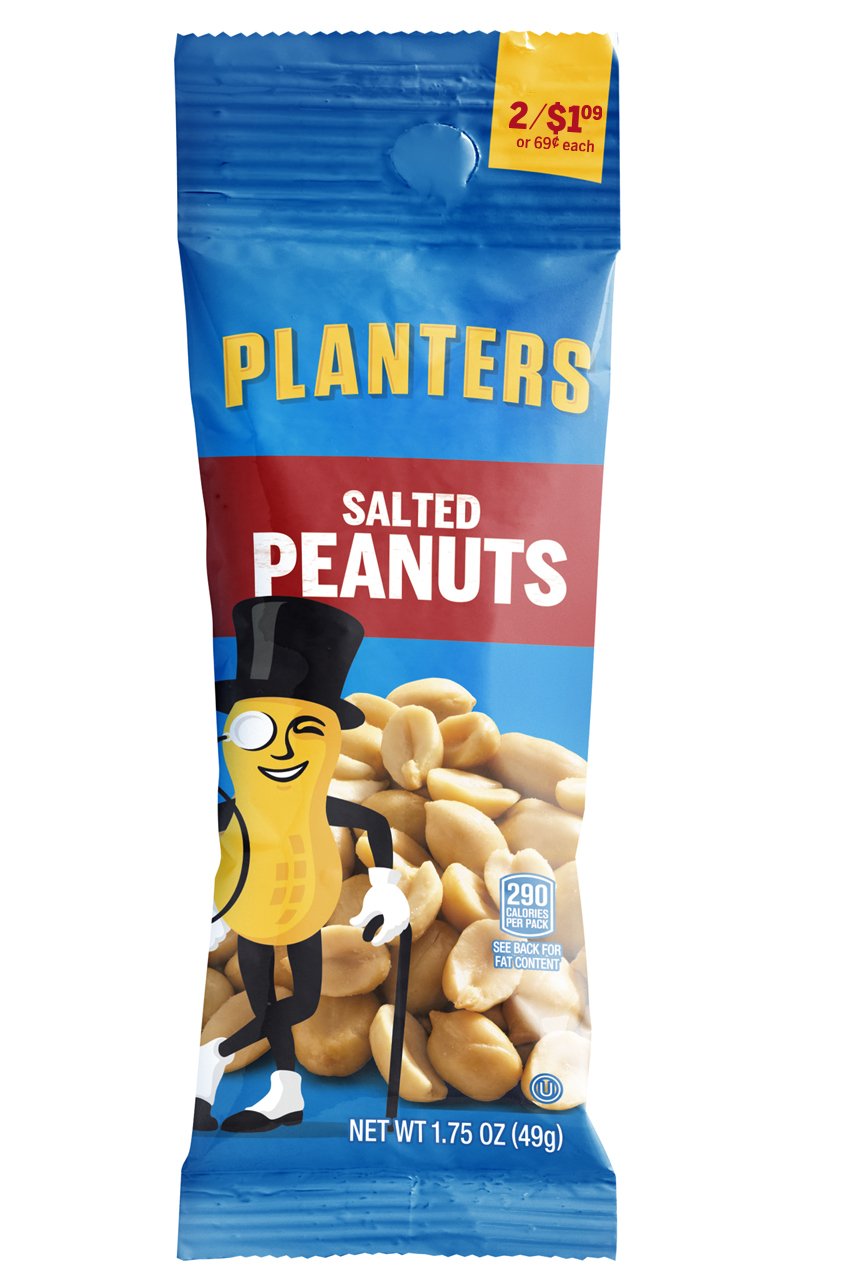 Planters Salted Peanuts Tube 1.75 oz 18ct