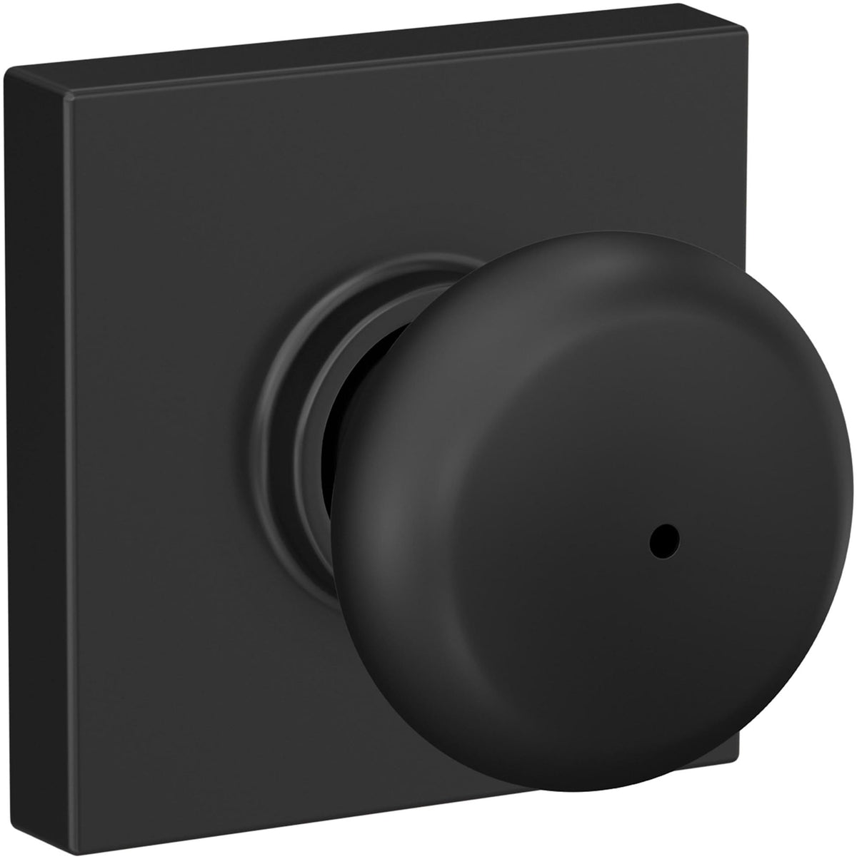 Schlage Plymouth Privacy Door Knob Set Matte Black