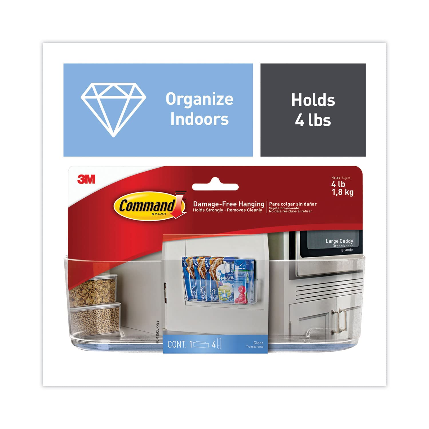 3M Command Large Caddy Clear 2-Pack