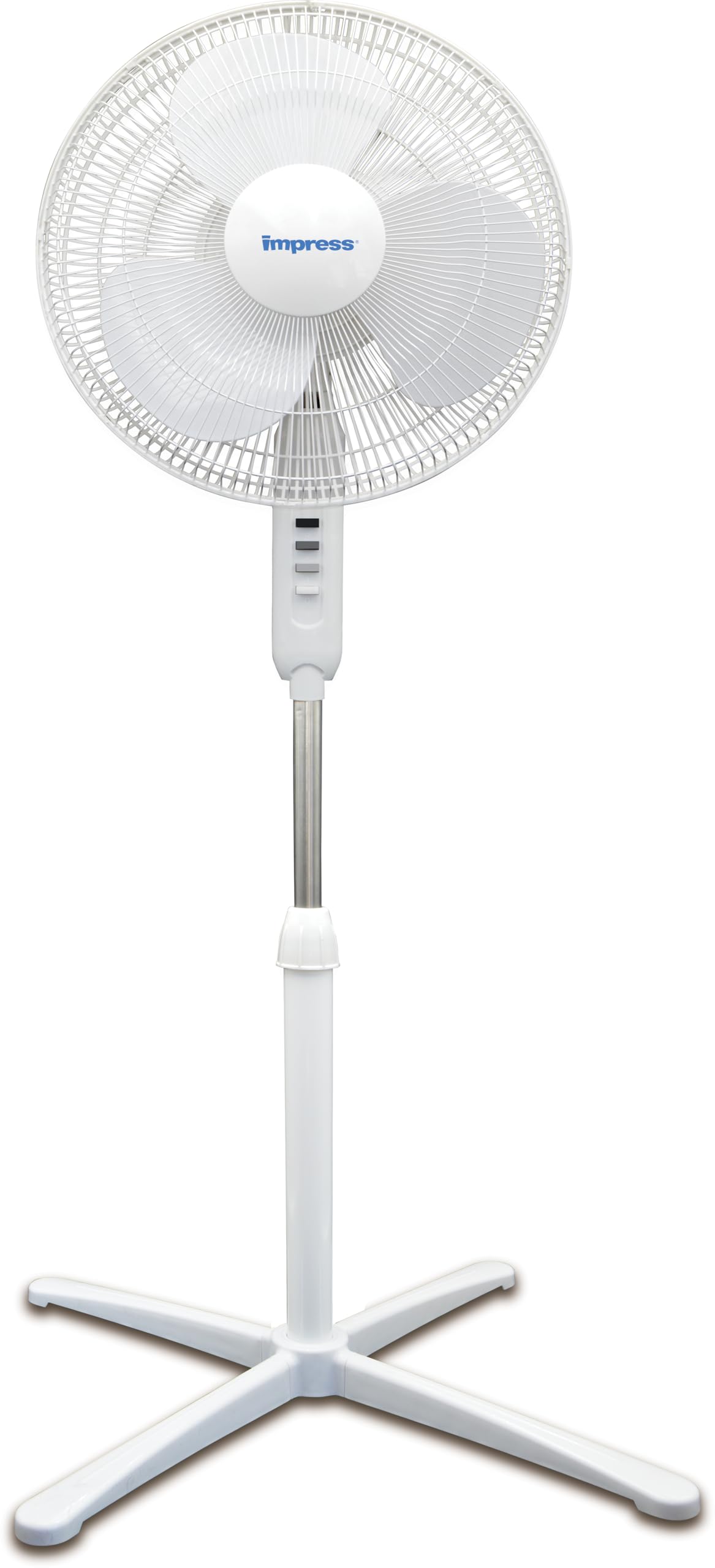 Impress 16-Inch Oscillating Stand Fan White