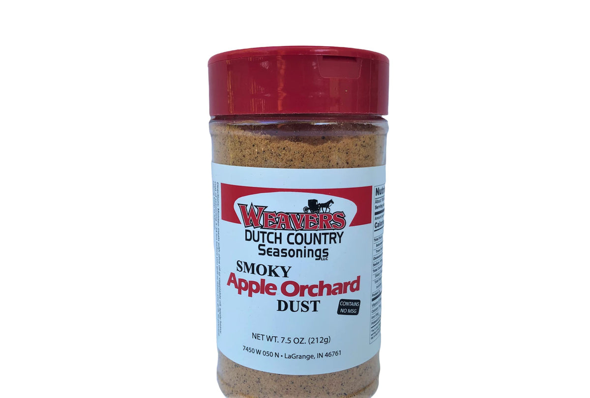 Weaver’s Dutch Country Seasonings Smoky Apple Orchard Dust, 7.5 oz – All-Natural Applewood-Smoked Rub with Brown Sugar & Apple Cider Vinegar Flavor, No MSG – Perfect for Pork, Chicken, Ribs & Grilling