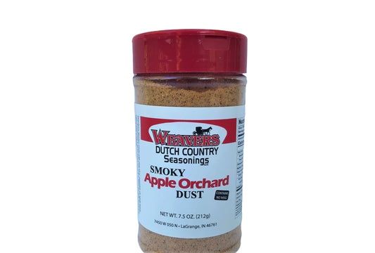 Weaver’s Dutch Country Seasonings Smoky Apple Orchard Dust, 7.5 oz – All-Natural Applewood-Smoked Rub with Brown Sugar & Apple Cider Vinegar Flavor, No MSG – Perfect for Pork, Chicken, Ribs & Grilling