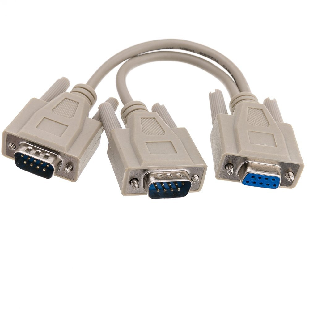 CableWholesale DB9 Y Splitter Cable 8 Inch