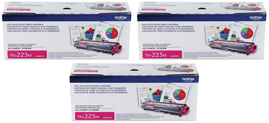 Brother TN225M Magenta Toner Cartridge 3-Pack