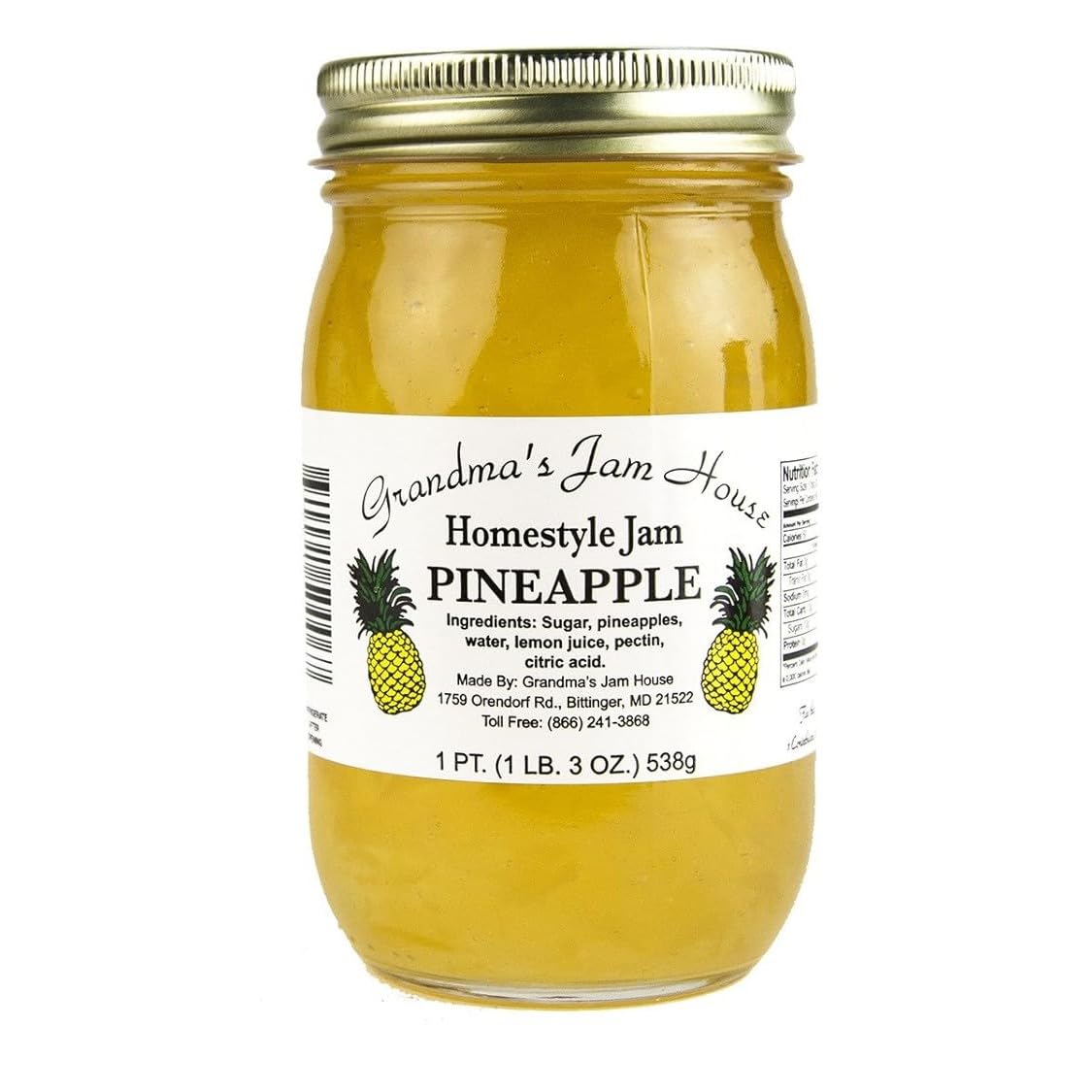 Grandma's Jam House Pineapple Jam 1 Pint