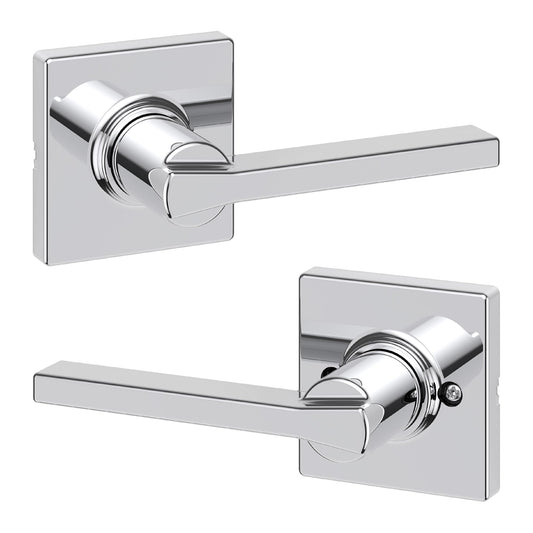 Kwikset Casey Passage Door Lever, Polished Chrome
