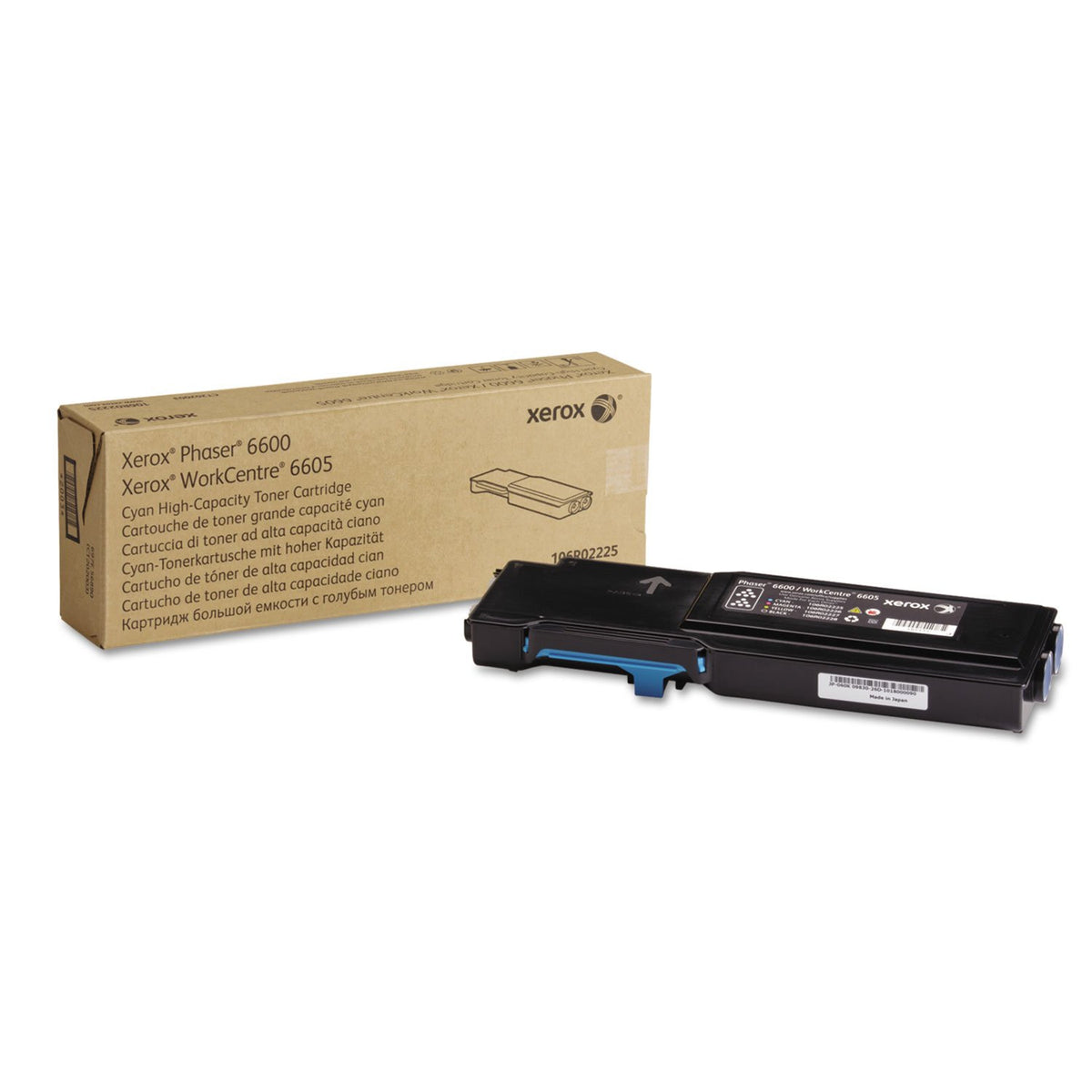 Xerox 106R02225 High Capacity Toner Cartridge, Cyan - in Retail Packaging
