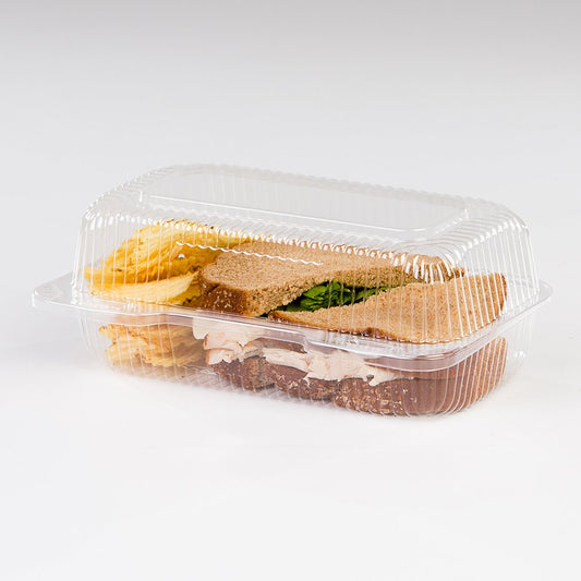Detroit Clear Plastic Deli Sandwich Container 9x5.5x3.5 in, 500 ct